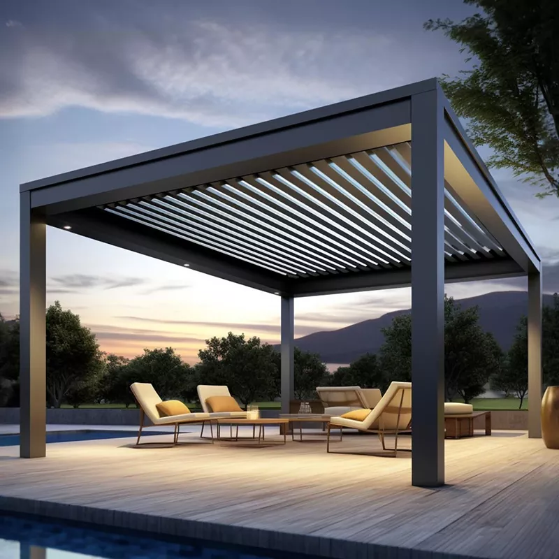 সামঞ্জস্যযোগ্য Louvered অ্যালুমিনিয়াম Pergola